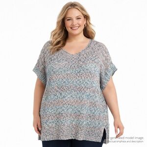 309. NWT Pilcro Textured Knit Tunic Sweater Top 3X